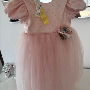 Tulle Pink Formal Kids Dress